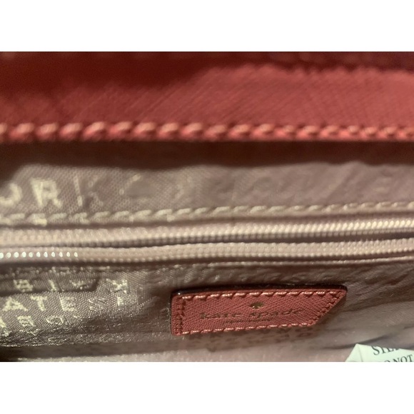 Kate Spade Crossbody Bag Laurel Way Pink Leather/Chain Link - Picture 8 of 9